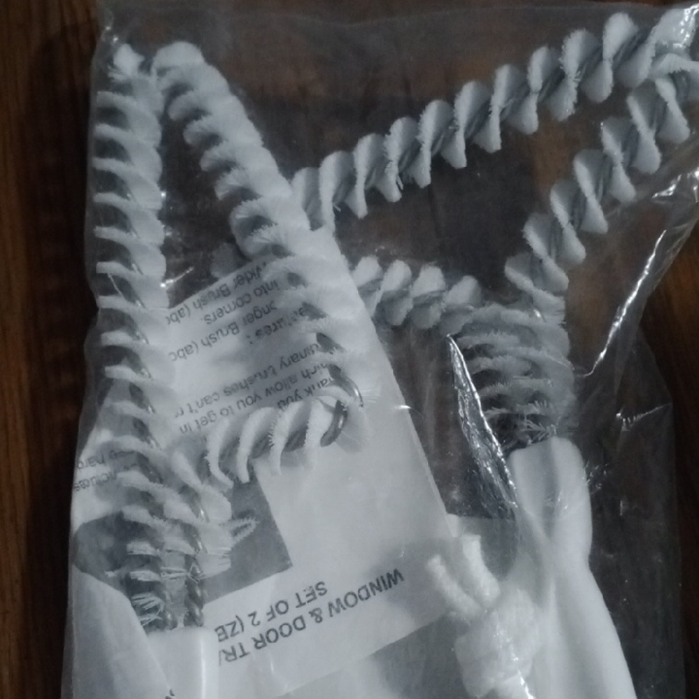 NEW Set of Two White Cleaning Brushes